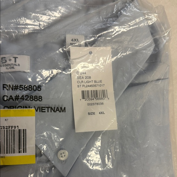 Essentials Sky Blue Casual Button Down Shirt - Picture 2 of 4